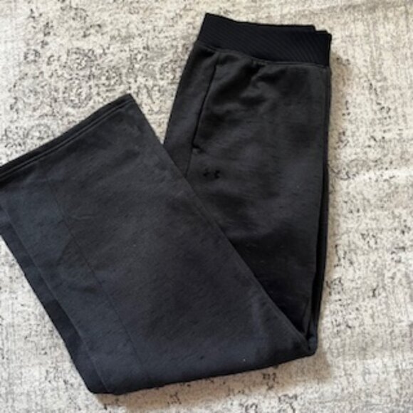 🧡3/15 Under Armor Coldgear Loose Black Gray Sweatpants Women's M - Picture 9 of 9